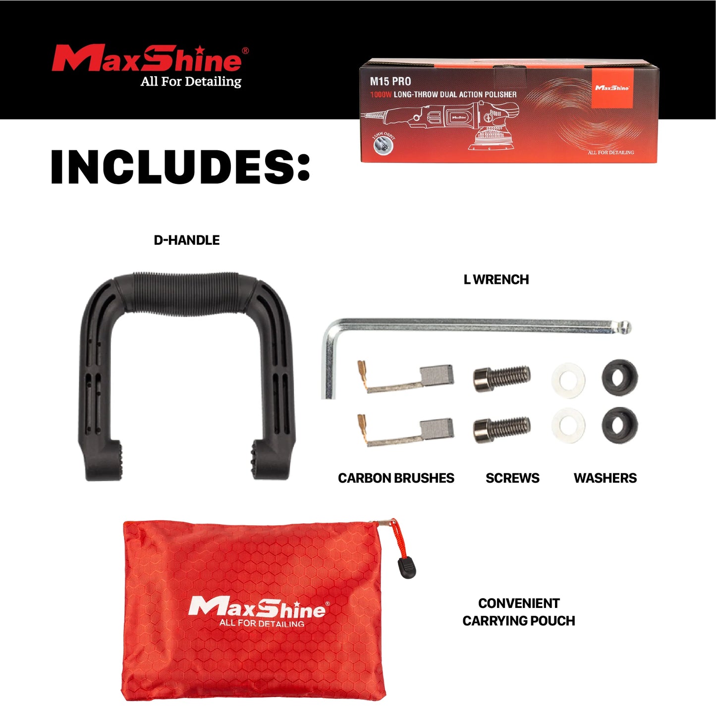 Maxshine M15 Pro II 15mm DA Polisher