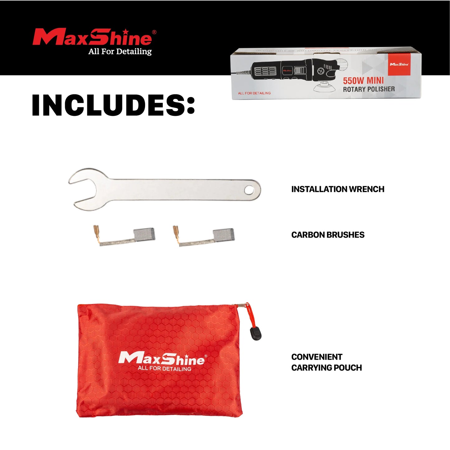 MaxShine M550 3-inch Mini Rotary Polisher