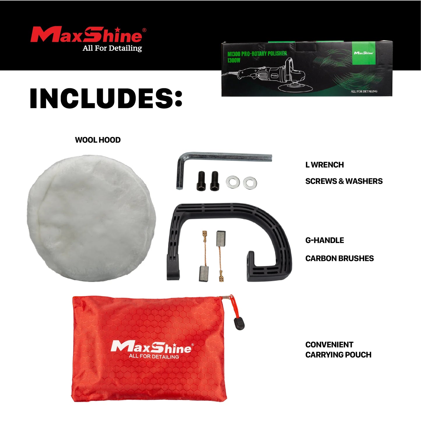 MaxShine M1300 Pro Rotary Polisher